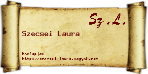 Szecsei Laura névjegykártya